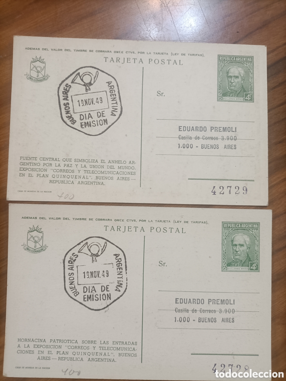Sellos: Enteros postales Argentina 1949 - Foto 2