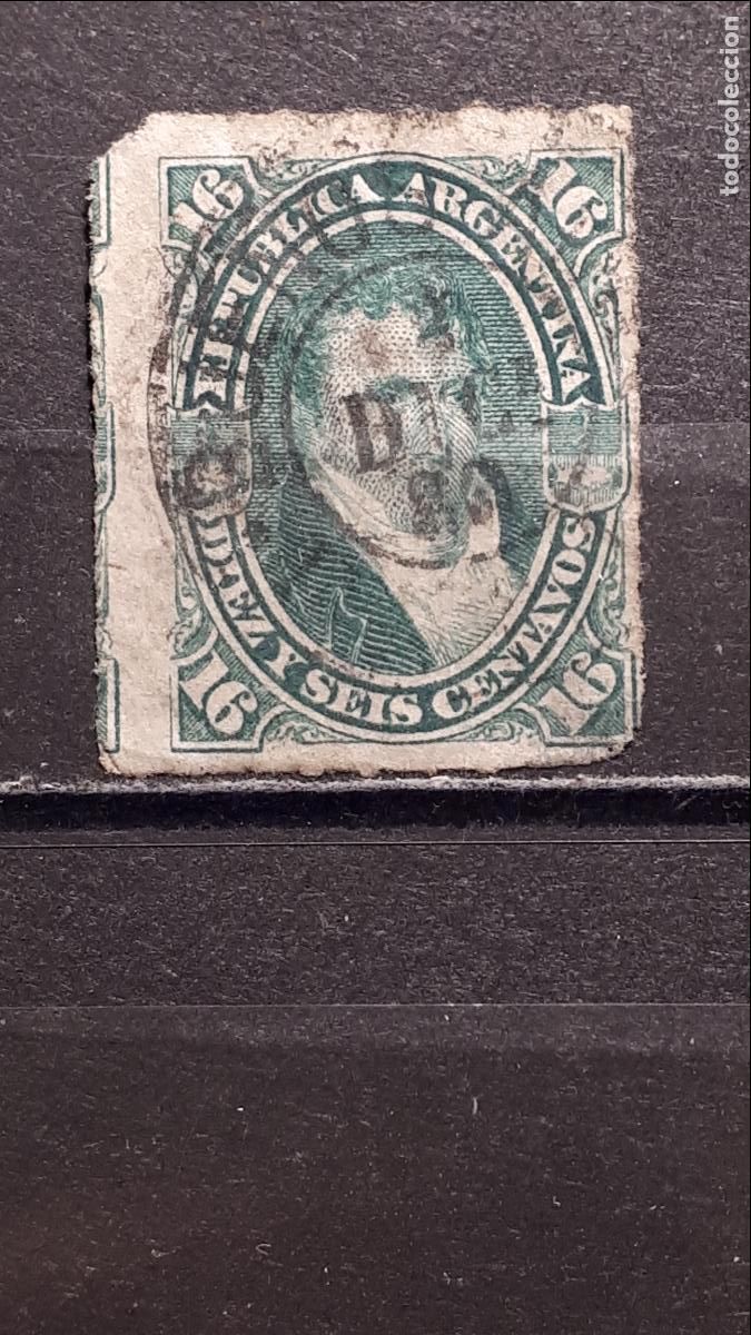Sellos: ARGENTINA. A&Ntilde;O 1876. &deg;. YVERT 34. - Foto 1