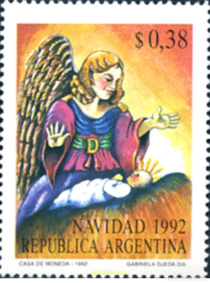 Sellos: Argentina 1992 - Navidad mnh** - Foto 1