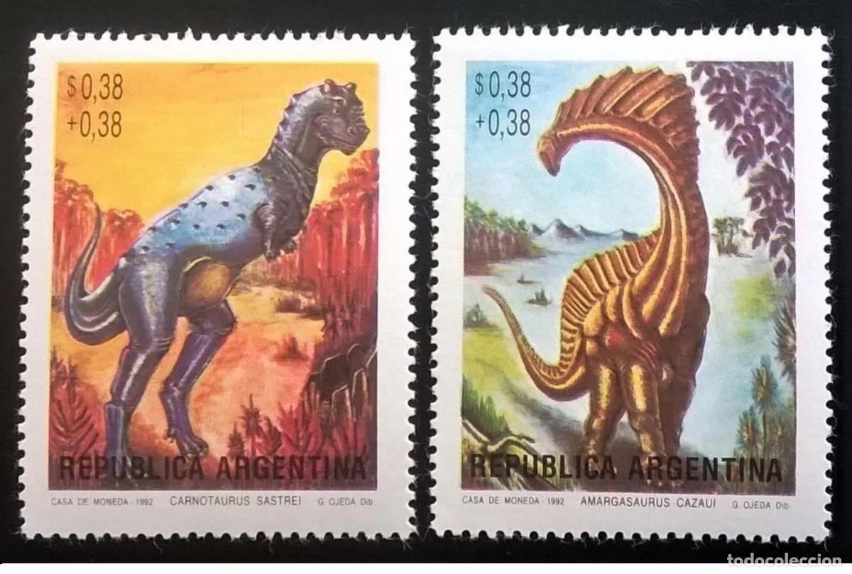Sellos: Argentina 1992 - Dinosaurios mnh** - Foto 1