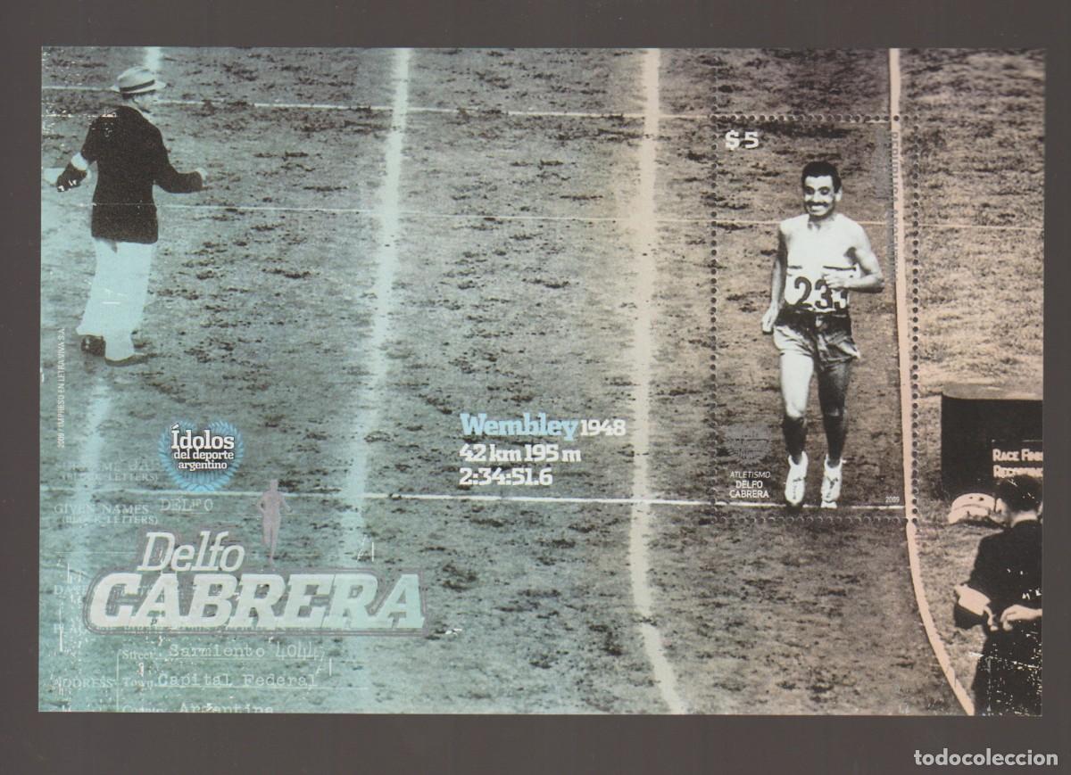 Sellos: Argentina 2009 - Delfo Cabrera mnh** - Foto 1