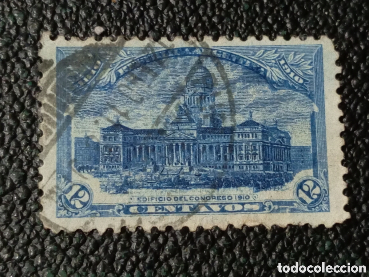 Sellos: ARGENTINA 12 C. EDIFICIO DEL CONGRESO A&Ntilde;O 1910. - Foto 1