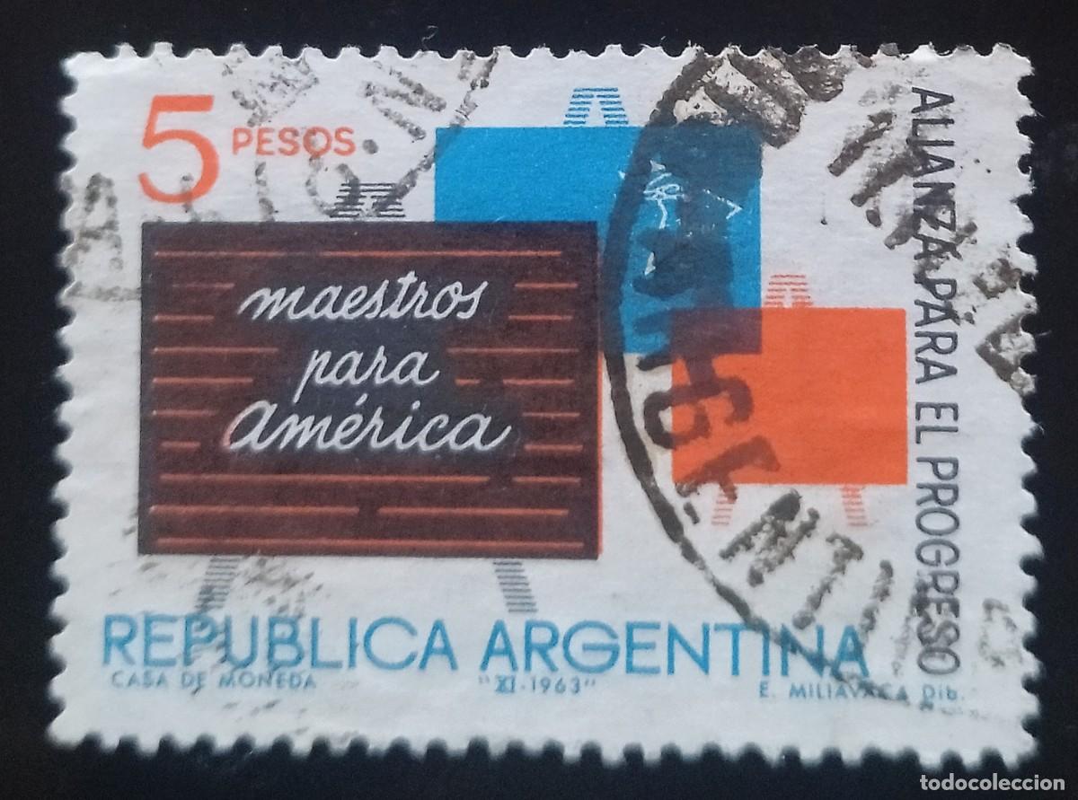 Sellos: ARGENTINA 1963 Alianza para el progreso. USADO. - Foto 1