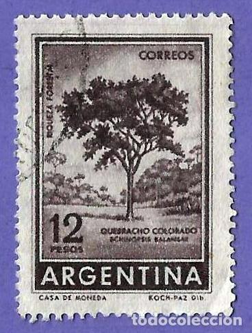 Sellos: Argentina. 1964. Scott # 697A. Quebracho rojo - Foto 1