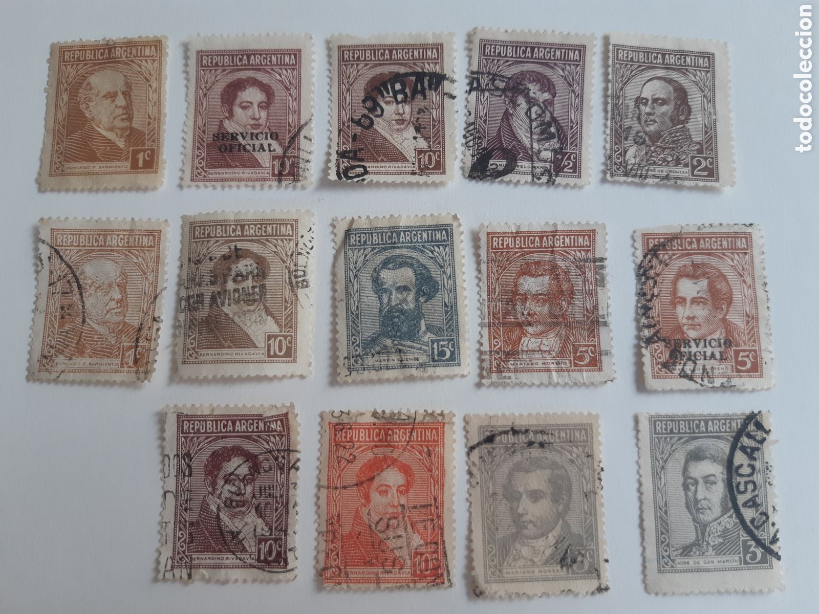 Sellos: Colecci&oacute;n de 64 Sellos Argentina