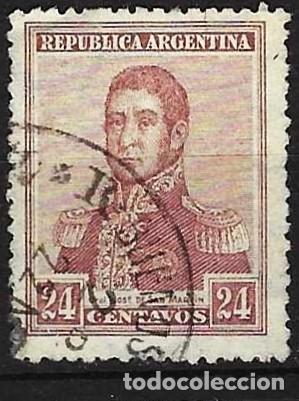 Sellos: Argentina 1909 - Mi 133 - YT 144 - Jos&eacute; Francisco de San Mart&iacute;n