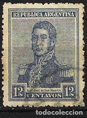 Sellos: Argentina 1909 - Mi 130 - YT 141 - Jos&eacute; Francisco de San Mart&iacute;n