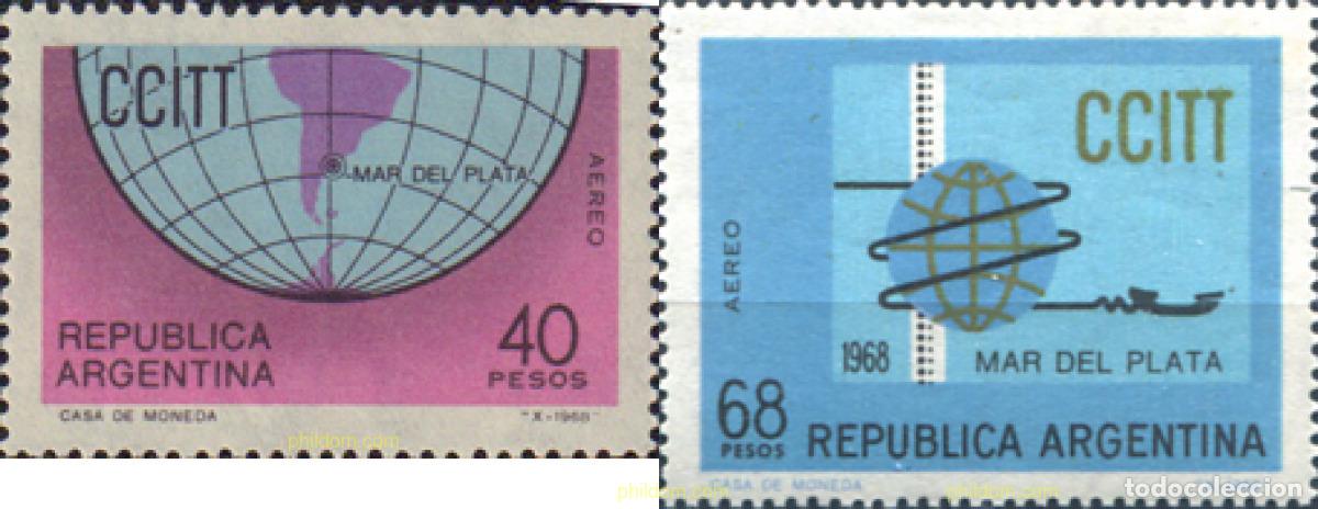 Sellos: 698498 MNH ARGENTINA 1968 4 ASANBLE DE LA COMISION CONSULTIVA INTERNACIONAL DE TELEGRAFOS