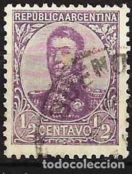 Sellos: Argentina 1909 - Mi 121 - YT 132 - Jos&eacute; Francisco de San Mart&iacute;n