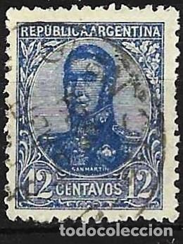 Sellos: Argentina 1909 - Mi 130 - YT 141 - Jos&eacute; Francisco de San Mart&iacute;n