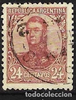 Sellos: Argentina 1909 - Mi 133 - YT 144 - Jos&eacute; Francisco de San Mart&iacute;n
