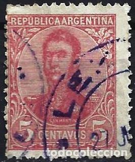 Sellos: Argentina 1908 - Mi 149A - YT xxx - Jos&eacute; Francisco de San Mart&iacute;n ( Dentado 13&frac14; )