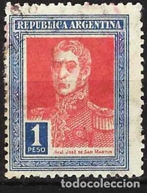Sellos: Argentina 1924 - Mi 297 - YT 288 - Jos&eacute; Francisco de San Mart&iacute;n