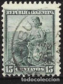 Sellos: Argentina 1901 - Mi 109 - YT 120 - Alegor&iacute;a, La Libertad sentada