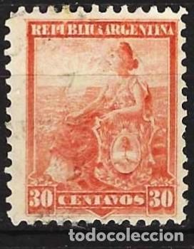 Sellos: Argentina 1899 - Mi 114a - YT 125 - Alegor&iacute;a, La Libertad sentada