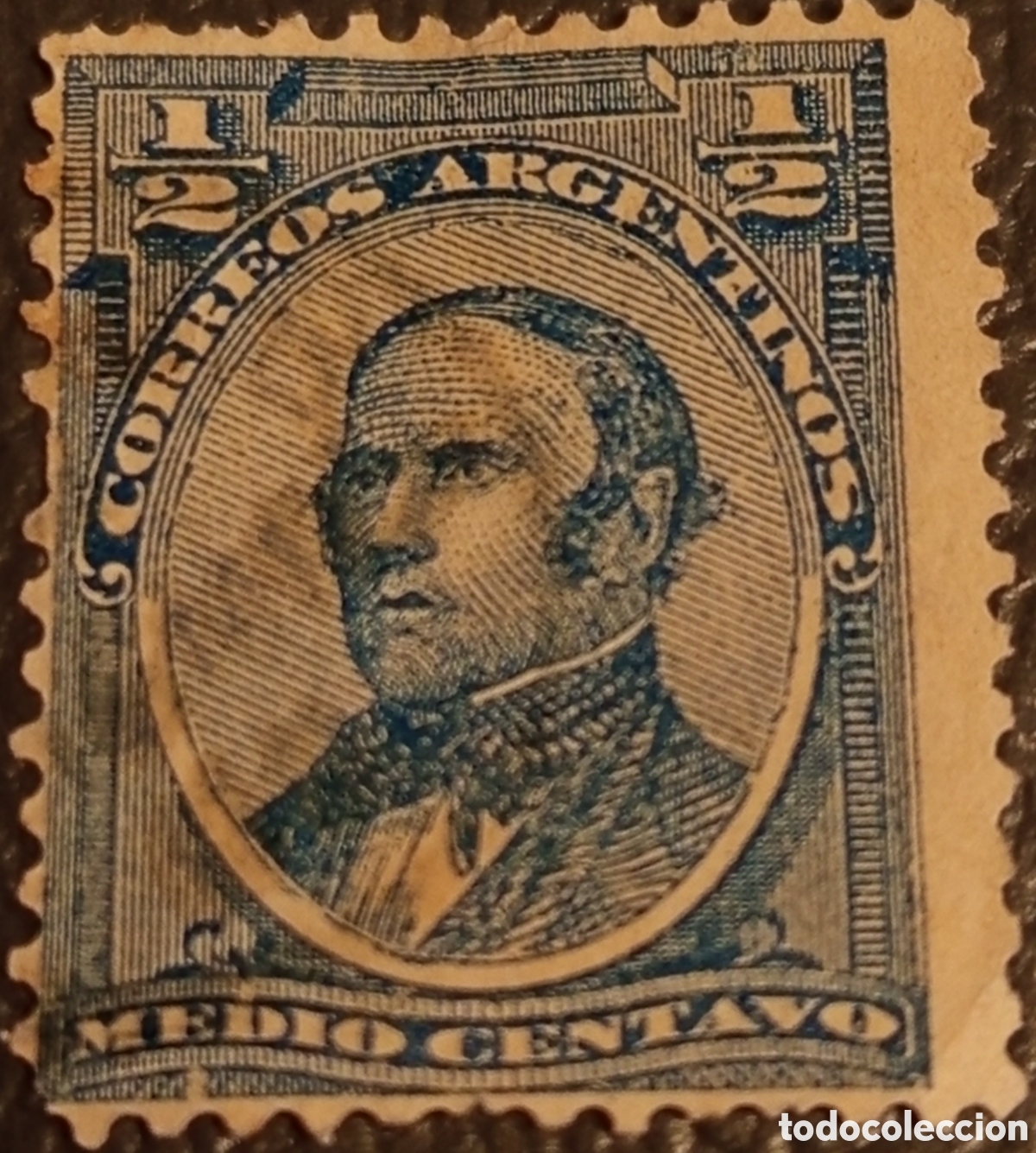 Sellos: Sello Postal Argentino 1888/1890 - Urquiza Medio Centavo - Cat. GJ 78