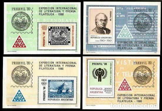 Sellos: ARGENTINA 1979 HOJAS BLOQUE PRENFIL 80