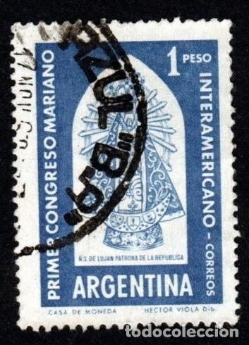 Sellos: Argrentina. 1&ordm; Congreso Mariano Interamericano. 1960. YT-628. S. Completa. Usado