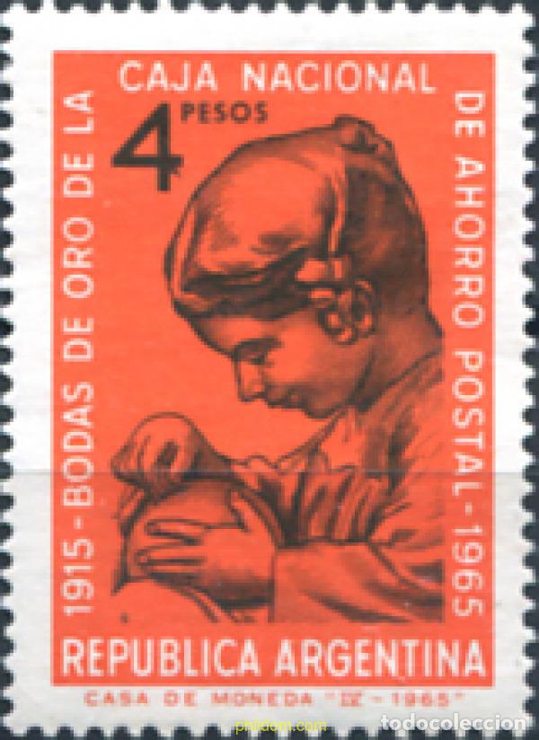 Sellos: 283261 MNH ARGENTINA 1965 BODAS DE ORO DE LA CAJA NACIONAL DE AHORROS POSTAL