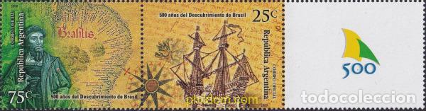 Sellos: 730189 MNH ARGENTINA 2000 500 ANIVERSARIO DEL DESCUBRIMIENTO DEL BRASIL