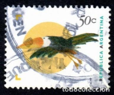 Sellos: Argentina. Aves. Toco Taucan. 1995. YT-1880a. S. completa. Usado
