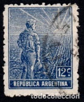 Sellos: Argentina. Granjero y sol naciente. 1912-15. YT-184aA. Usado