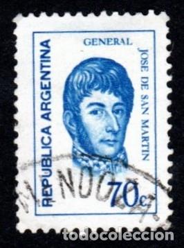 Sellos: Argentina. General Jos&eacute; de San Mart&iacute;n. 1973. YT-949. Usado