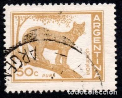 Sellos: Argentina. Fauna. Puma. 1960. YT-603A. . Usado