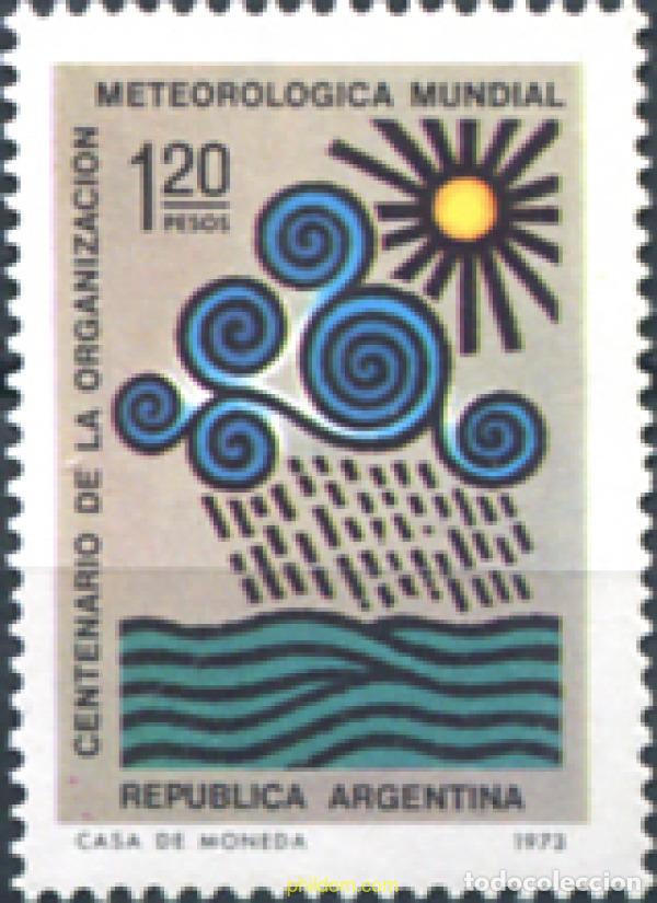 Sellos: 283358 MNH ARGENTINA 1974 CENTENARIO DE LA ORGANIZACION METEOROLOGICA MUNDIAL