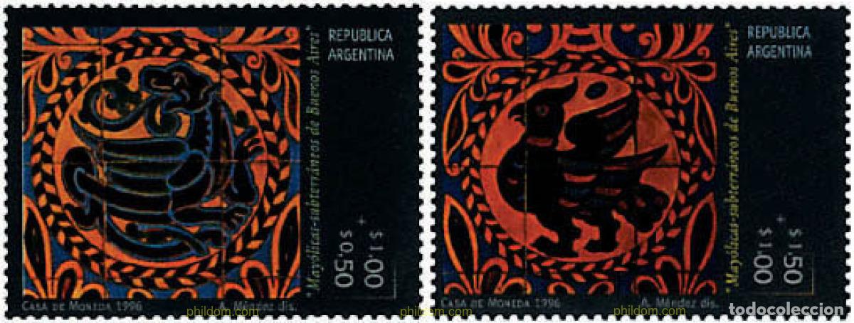 Sellos: 57260 MNH ARGENTINA 1996 MURALES DEL METRO DE BUENOS AIRES