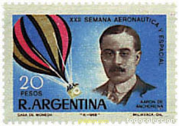 Sellos: 26430 MNH ARGENTINA 1968 22 SEMANA AERONAUTICA Y ESPACIAL EN BUENOS AIRES.