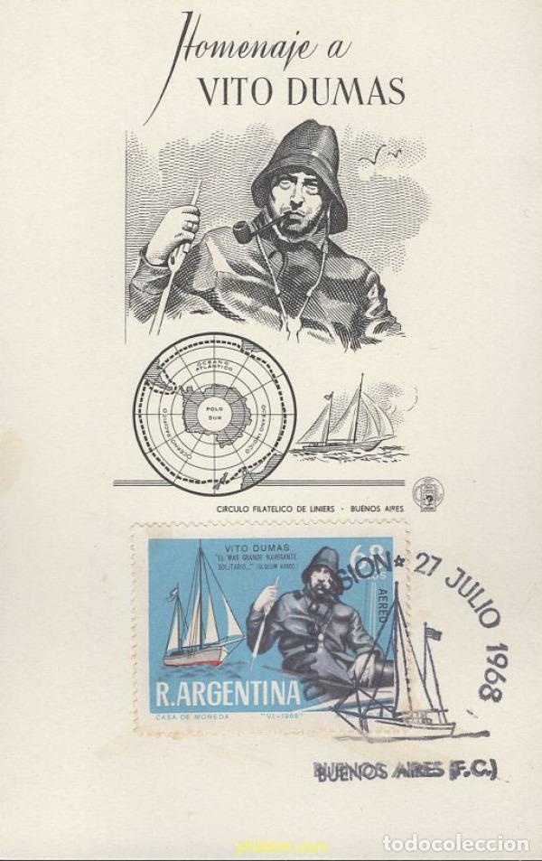 Sellos: 645967 MNH ARGENTINA 1968 NAVEGACION EN SOLITARIO