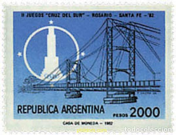 Sellos: 26438 MNH ARGENTINA 1982 2 JUEGOS CRUZ DEL SUR EN ROSARIO Y SANTA FE.