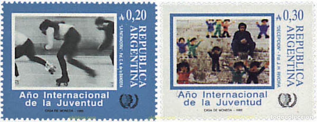 Sellos: 79536 MNH ARGENTINA 1985 A&Ntilde;O INTERNACIONAL DE LA JUVENTUD