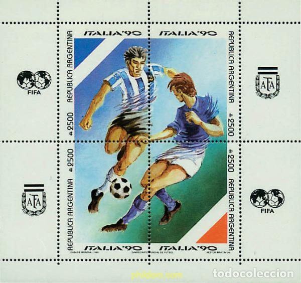 Sellos: 54152 MNH ARGENTINA 1990 COPA DEL MUNDO DE FUTBOL. ITALIA-90