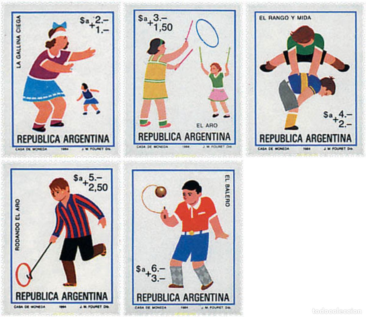 Sellos: 52057 MNH ARGENTINA 1984 JUEGOS INFANTILES