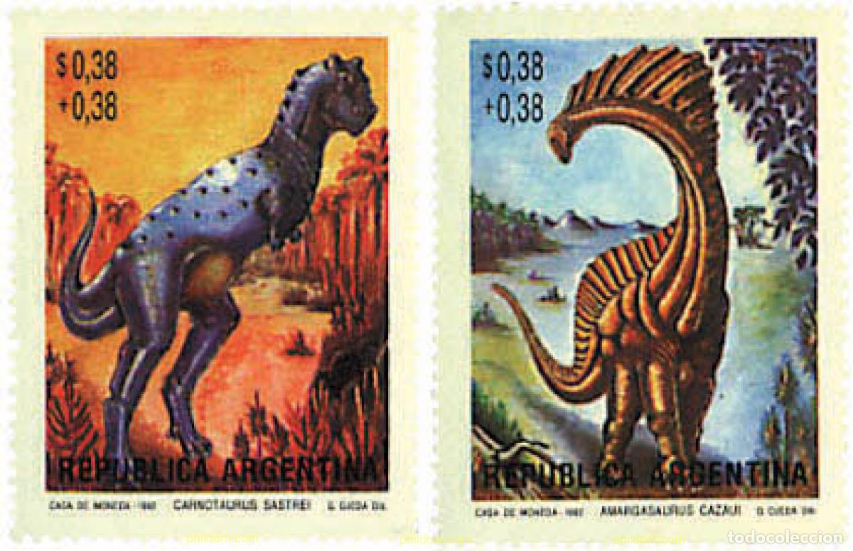 Sellos: 39175 MNH ARGENTINA 1992 FAUNA PREHISTORICA
