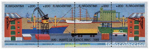 Sellos: 6511 MNH ARGENTINA 1990 CENTENARIO DEL PUERTO DE BUENOS AIRES