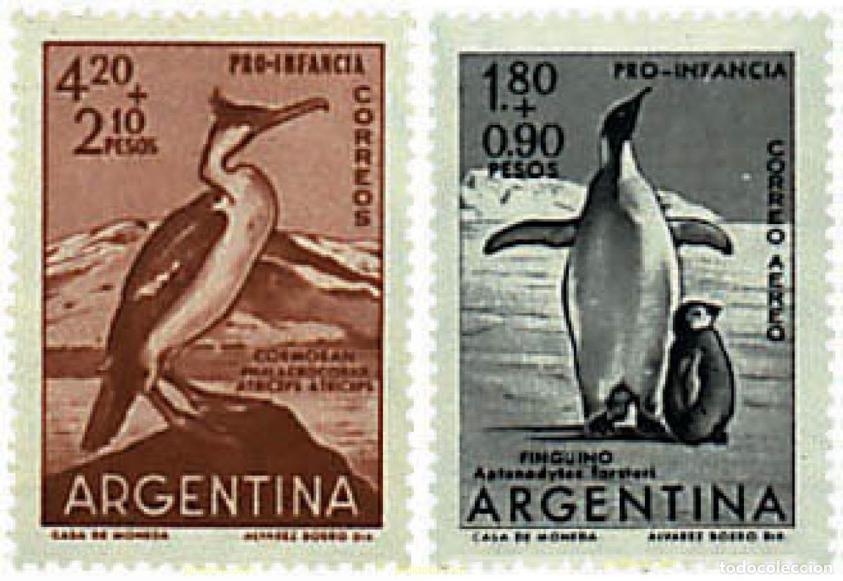 Sellos: 34968 MNH ARGENTINA 1961 PRO INFANCIA. AVES
