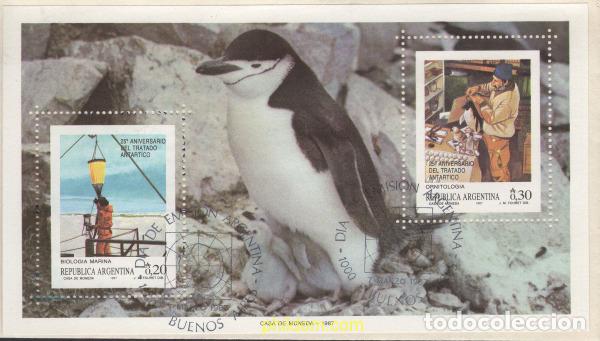 Sellos: 398652 MNH ARGENTINA 1987 25 ANIVERSARIO DEL TRATADO DE LA ANTARTIDA
