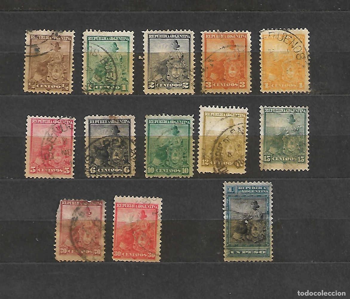 Sellos: S&iacute;mbolo de la Rep&uacute;blica. CL&Aacute;SICOS. Argentina. sellos a&ntilde;os 1899/1903