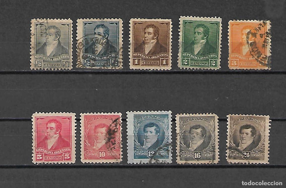 Sellos: Personajes argentinos: Rivadavia y Belgrano. CL&Aacute;SICOS. Argentina. sellos a&ntilde;os 1892/98