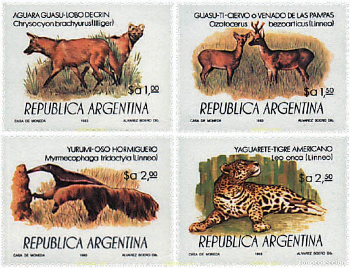 Sellos: 29432 MNH ARGENTINA 1983 PROTECCION DE LA FAUNA