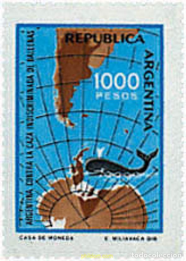 Sellos: 29431 MNH ARGENTINA 1981 CONTRA LA CAZA INDISCRIMINADA DE LAS BALLENAS