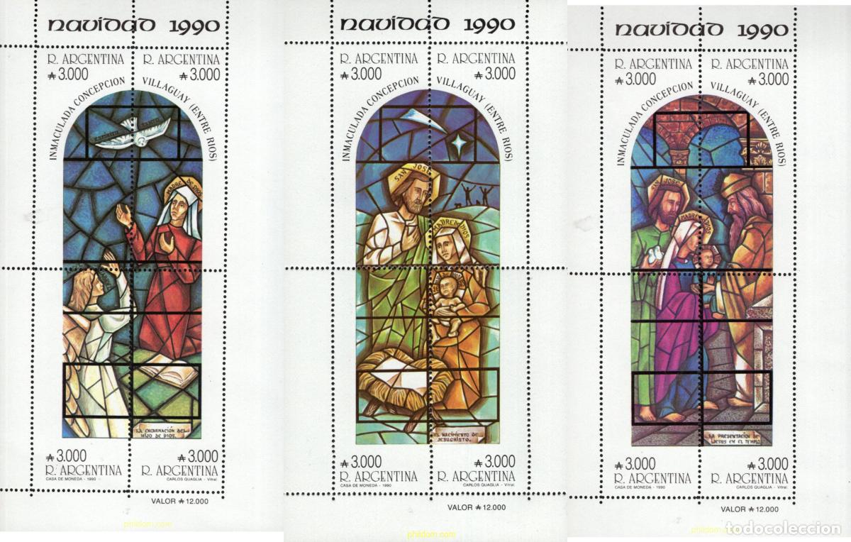 Sellos: 50790 MNH ARGENTINA 1990 NAVIDAD