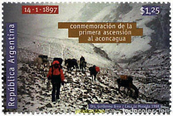 Sellos: 70100 MNH ARGENTINA 1998 CENTENARIO DE LA 1 ASCENSION A LA ACONCAGUA