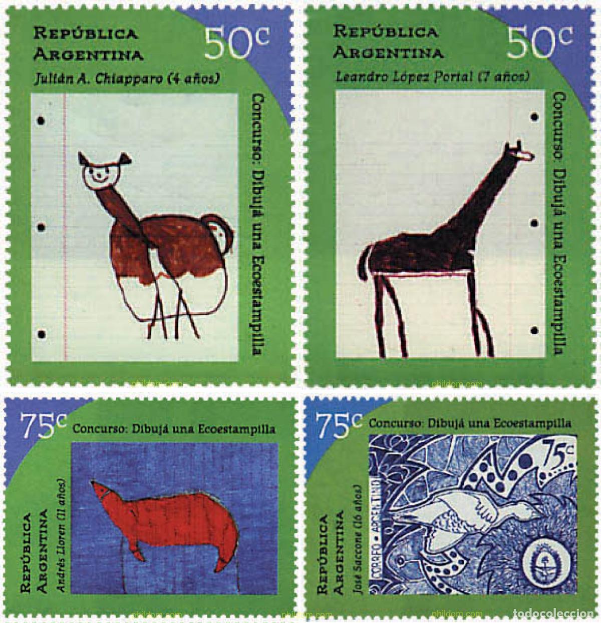 Sellos: 33239 MNH ARGENTINA 1997 CONCURSO DE DIBUJOS INFANTILES