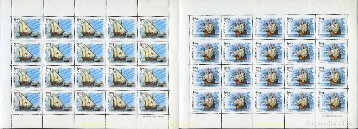 Sellos: 253338 MNH ARGENTINA 1991 AMERICA-UPAEP 1991 - VIAJES DEL DESCUBRIMIENTO
