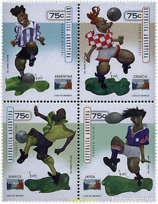 Sellos: 6945 MNH ARGENTINA 1998 COPA DEL MUNDO DE FUTBOL. FRANCIA-98