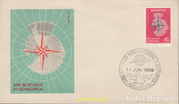 Sellos: 408880 MNH ARGENTINA 1958 A&Ntilde;O GEOFISICO INTERNACIONAL.